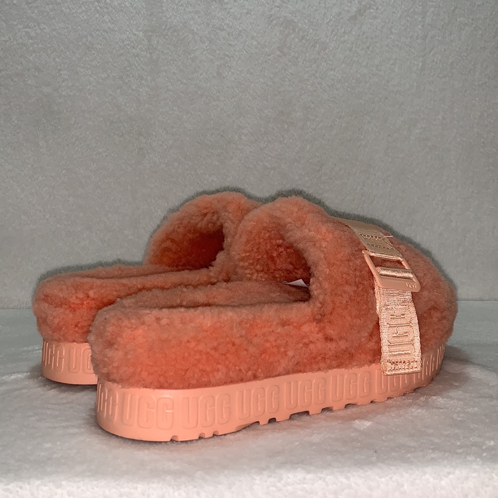 UGG FLUFFITA SLIDE BEVERLY PINK women’s size 9 - Picture 5 of 9
